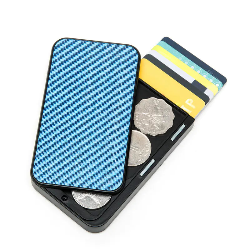Carbon Fiber Pattern Anti-Theft Credit Card Holder