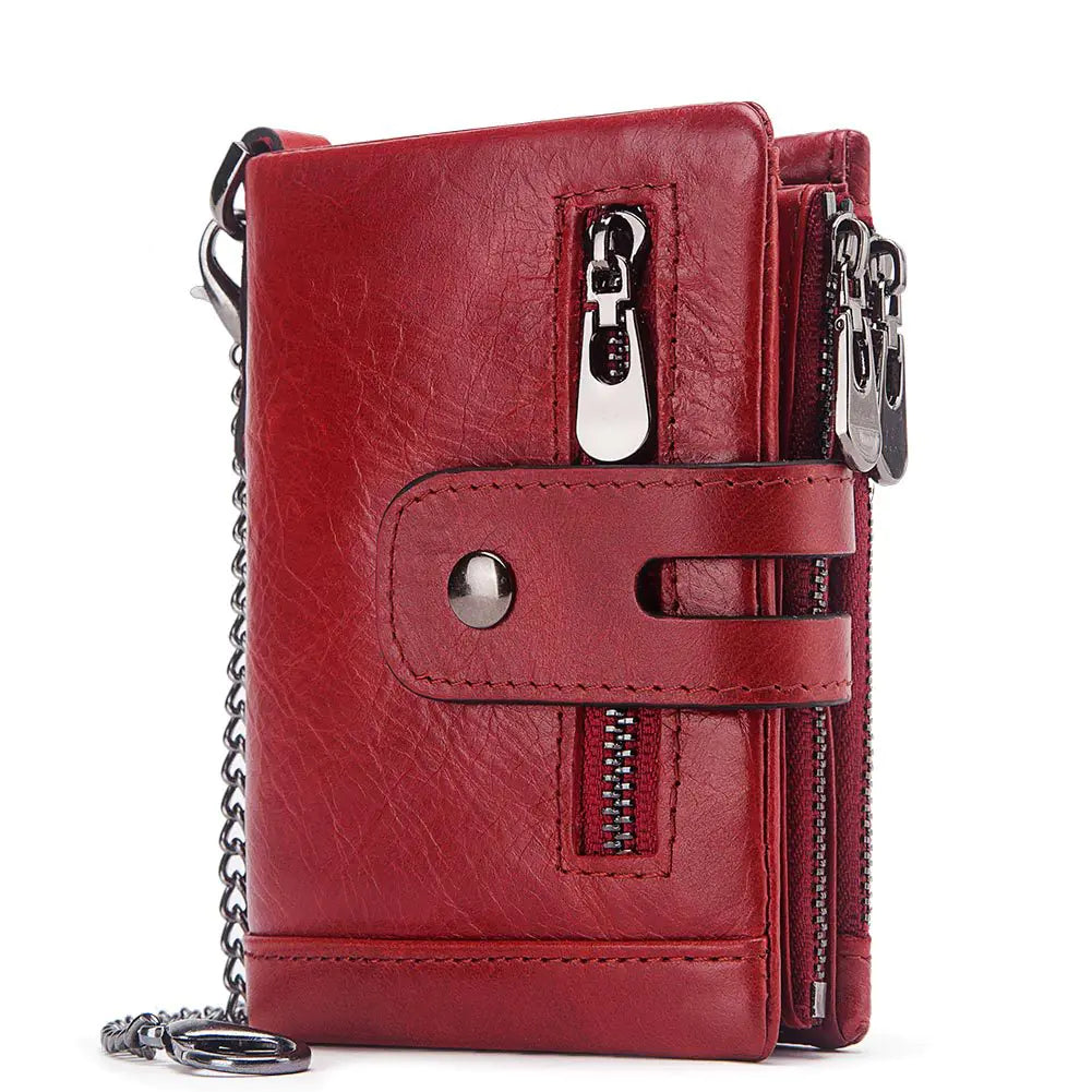 Men's RFID Leather Wallet with Money Clip and Card Holder