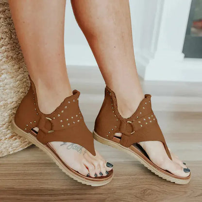 Women's Summer Non-slip Clip Toe Flat Sandals