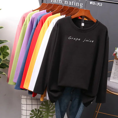 Plus Size Printed Long Sleeve T-Shirt for Women