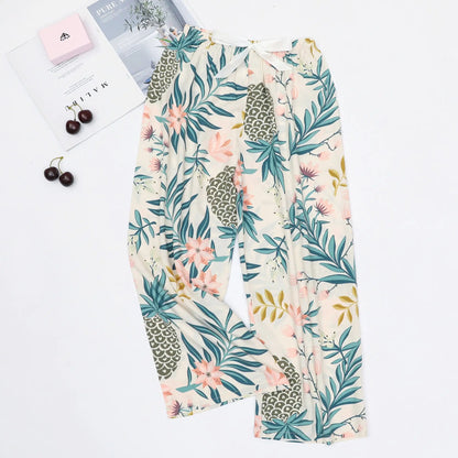 Cotton Sleep Pants - Loose Casual Printed - Trendy Attic Store01