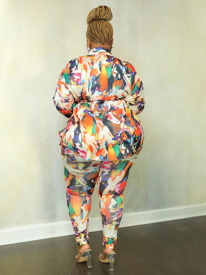 Plus Size Fall Two-Piece Outfit for Women