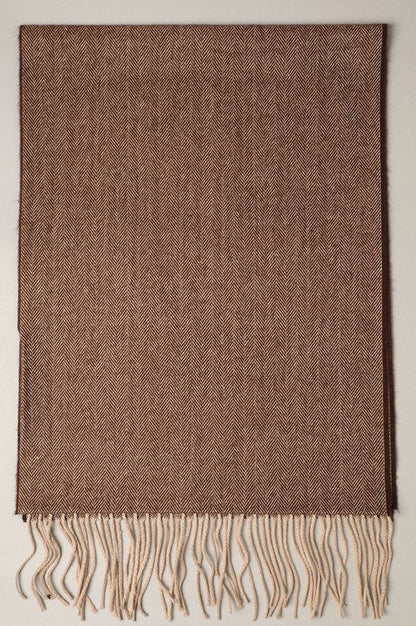 Herringbone Cashmere Feel Scarf