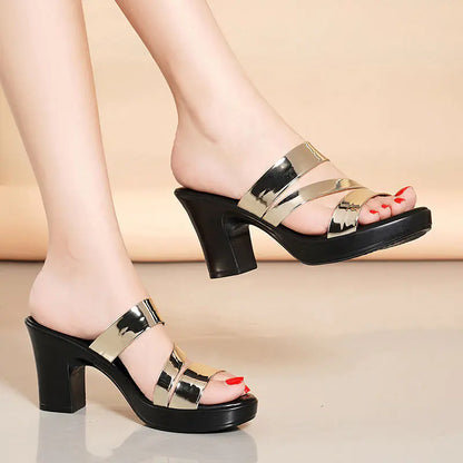 Summer High Heel Waterproof Platform Sandals for Women