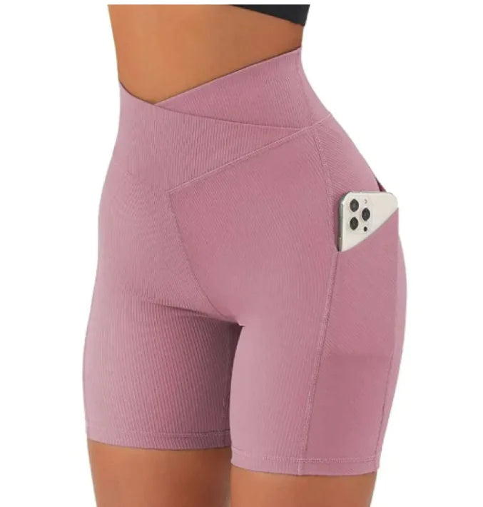 Women's Cross Waist With Pockets Yoga Pants - Trendy Attic Store01