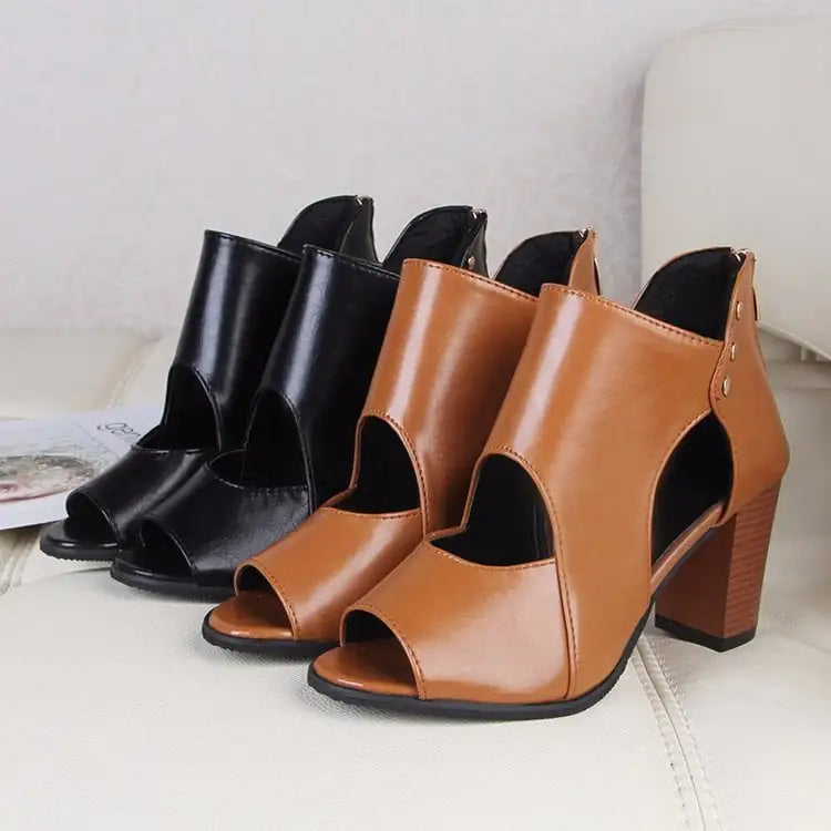 New Fashion Mid-Heel Thick Heel Women's Sandals