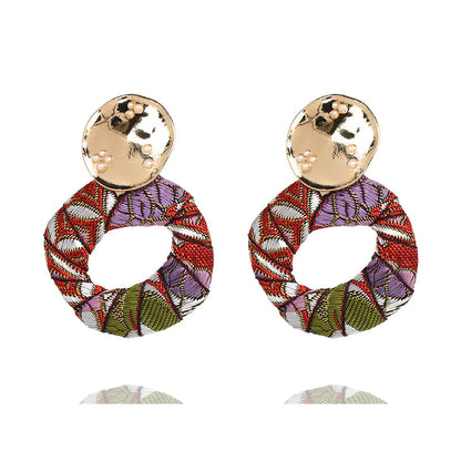 Stylish Alloy Pearl Fabric Earrings