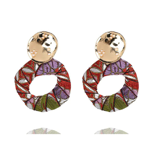 Stylish Alloy Pearl Fabric Earrings