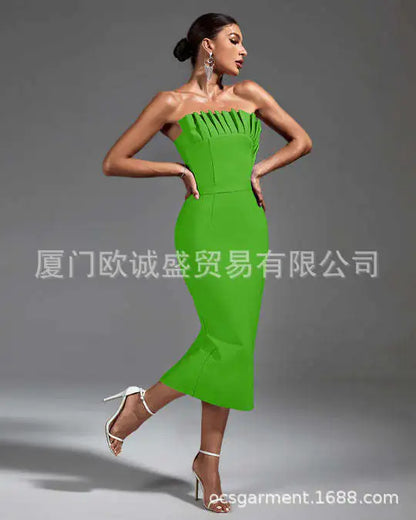 Off-Shoulder Ruched Dress for Women