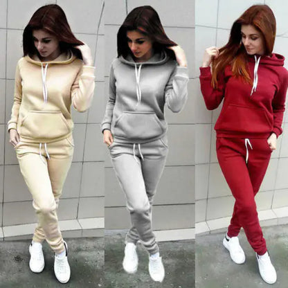 Hooded Sweatshirt Set with Matching Pants