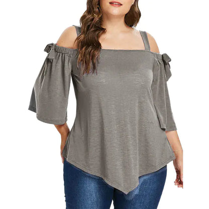 Plus Size Aesthetic Bow T-Shirt for Women
