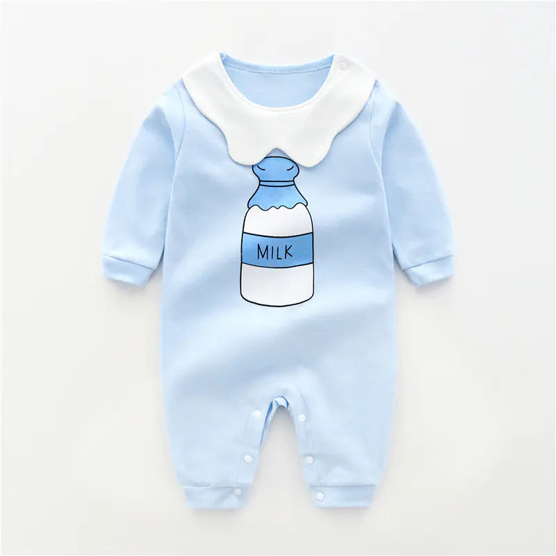 Cotton Long Sleeve Baby Bodysuit for Newborns