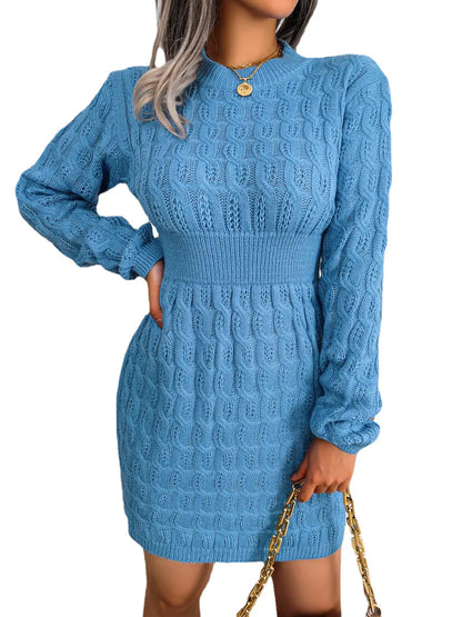 Autumn Winter Casual Knitted Dress for Women