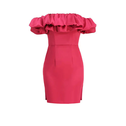 Elegant Off-Shoulder Ruffled Dress for Women