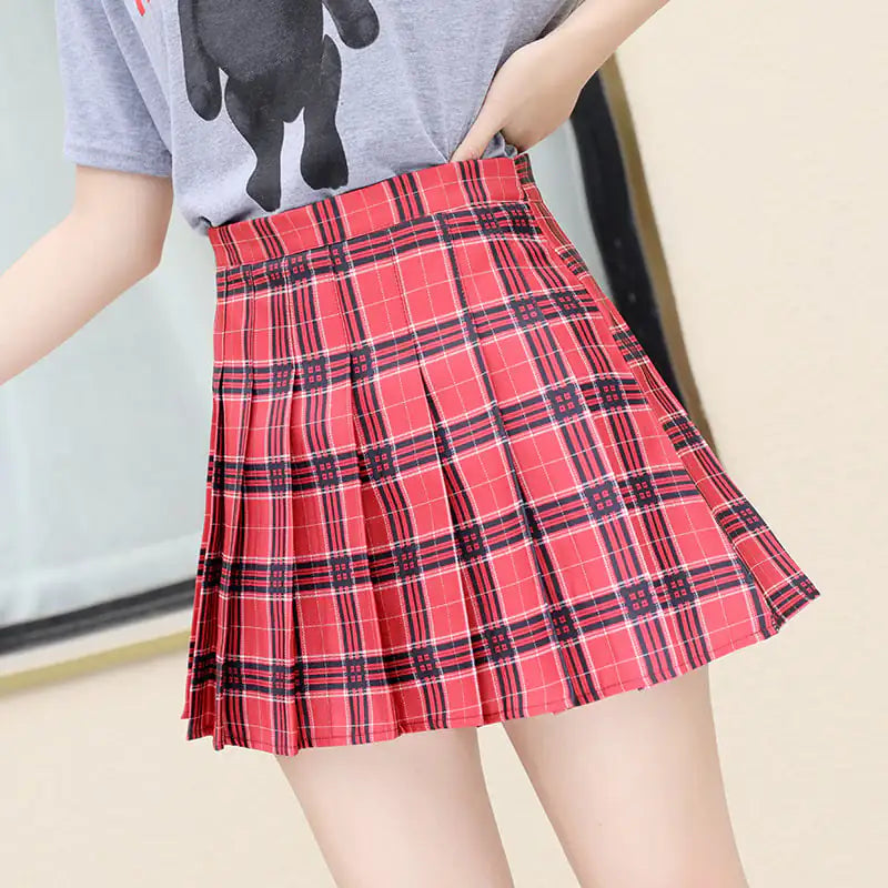 Lightweight And Comfortable College Style Pleated Skirt