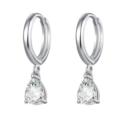 Diamond Heart Shaped Earrings