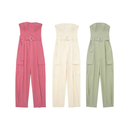 2023 Summer Women's Fashion Strapless Jumpsuit