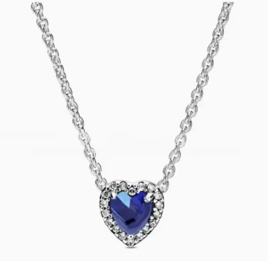 925 Silver Color Diamond Necklace