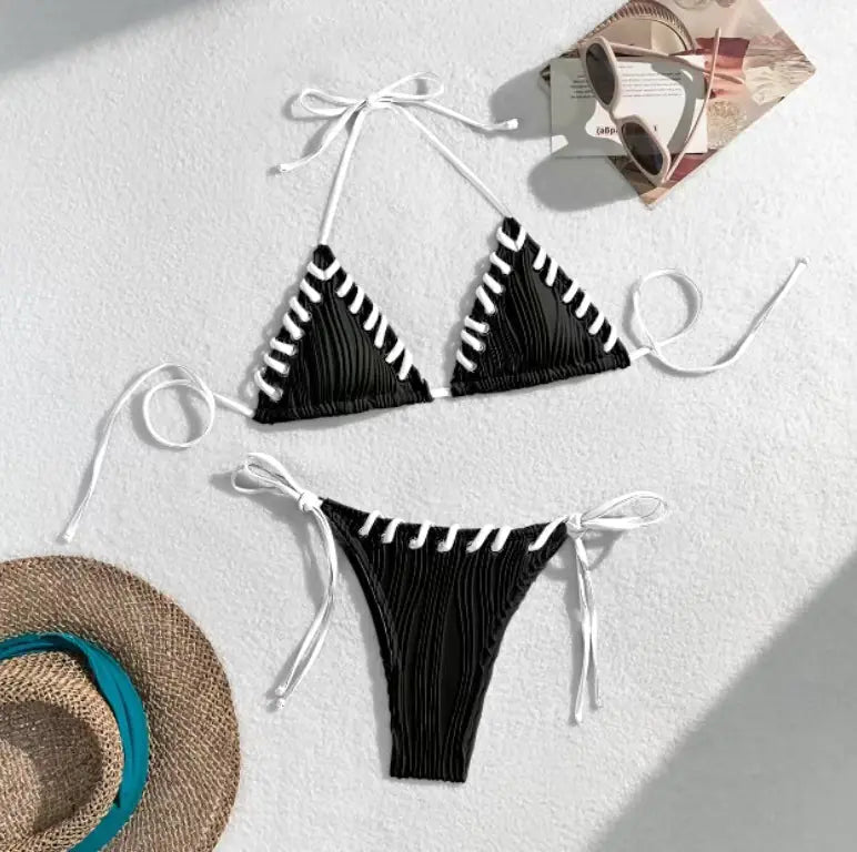 Sexy Solid Color Bikini Set