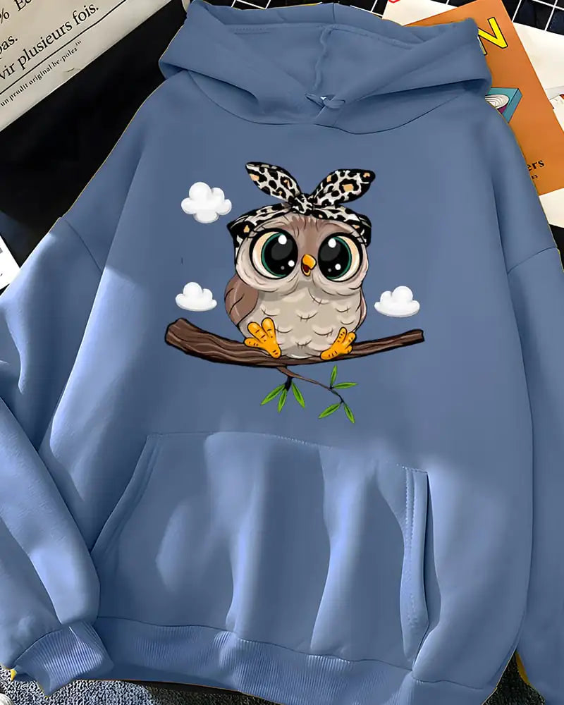 Cute Cartoon Hooded Sweatshirt for Women