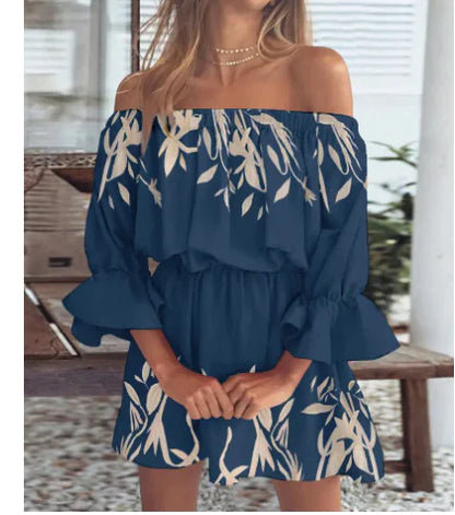 Women's Off-Shoulder Printed Blouse