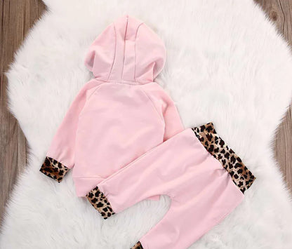 Kids' Leopard Print Two-Piece Outfit Set