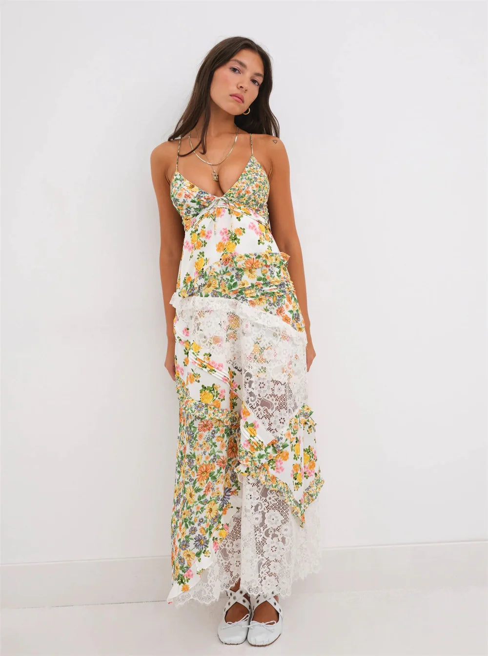 Printed Halter Maxi Dress for Women