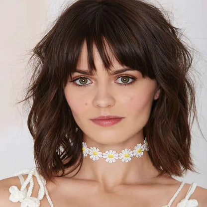Daisy Lace Flower Choker Necklace for Women