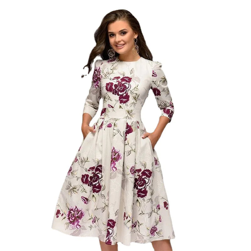Women's A- Line Dress Party Vintage - Trendy Attic Store01