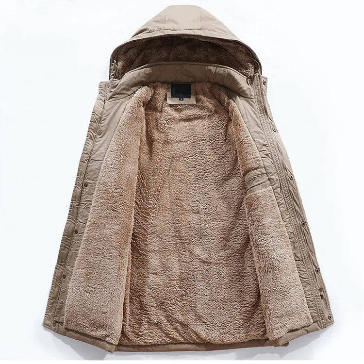 Men's Outdoor Removable Hooded Fleece Lined Jacket