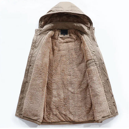 Men's Outdoor Removable Hooded Fleece Lined Jacket