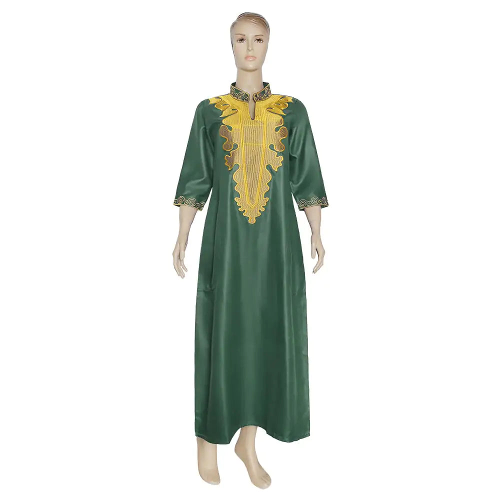 Plus Size Stand Collar Pocket Dress