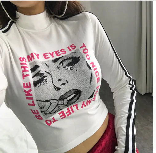 Fashionable Long Sleeve Printed T-Shirt for Women