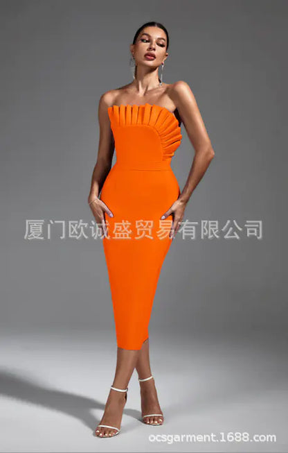 Off-Shoulder Ruched Dress for Women