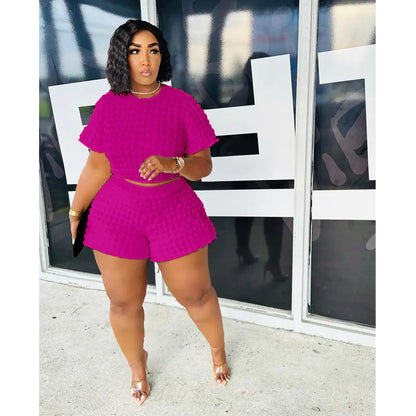 Plus Size Women's Casual Two-Piece Set for Summer - Trendy Attic Store01