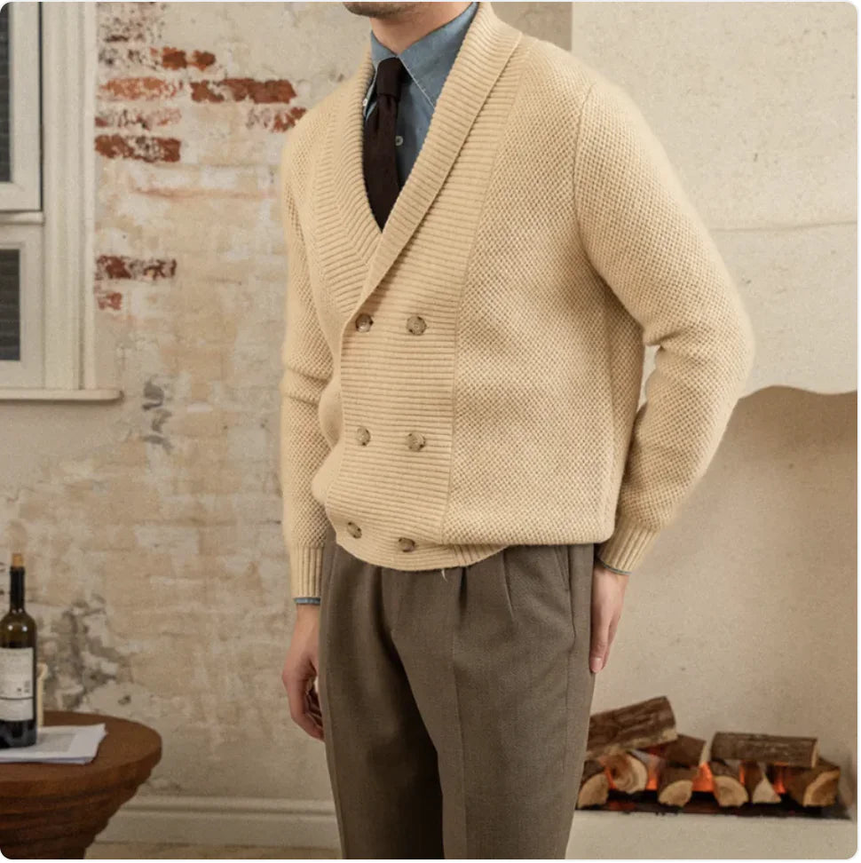 Men's V-Neck Sweater Coat