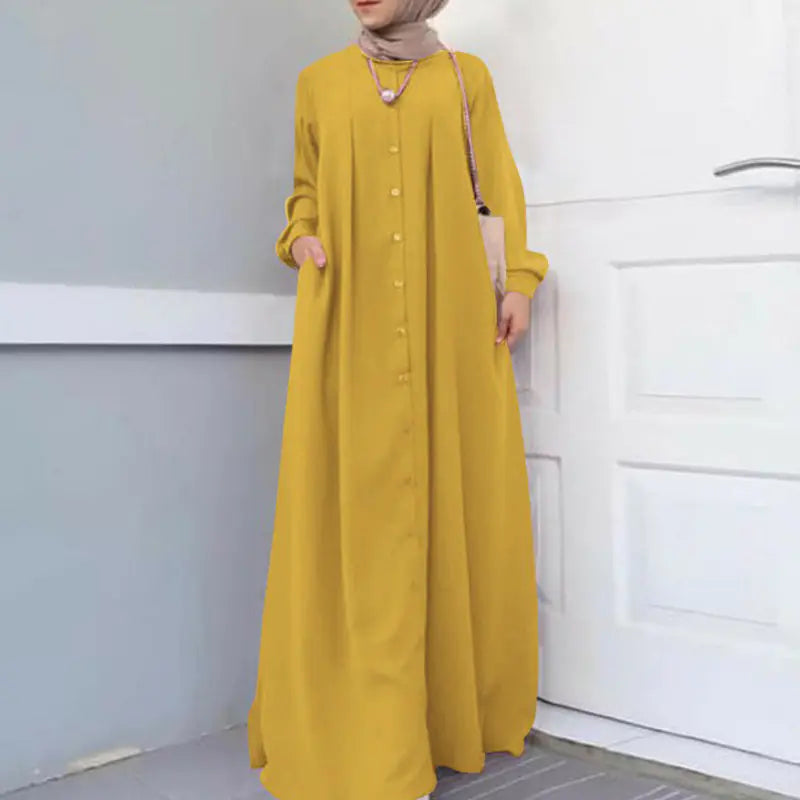 Plus Size Women's Long Dress for Autumn