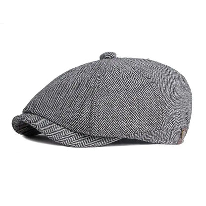 British Retro Octagonal Hat for Men’s Leisure Wear