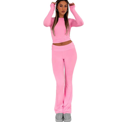 Women's High Waist Wide Leg Pants - Trendy Attic Store01