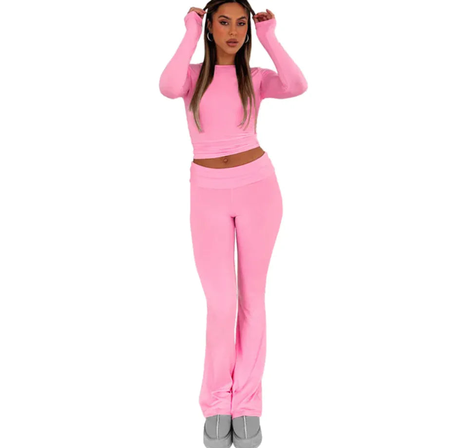 Women's High Waist Wide Leg Pants - Trendy Attic Store01