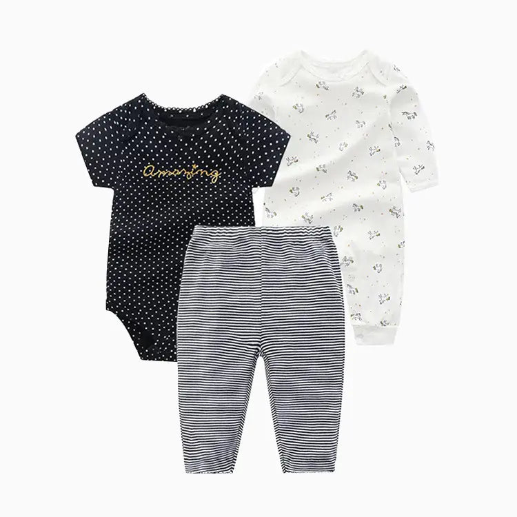 3-Piece Baby Outfit Set for Spring and Autumn