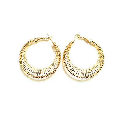 Trendy Spring Curve Earrings in Gold and Silver