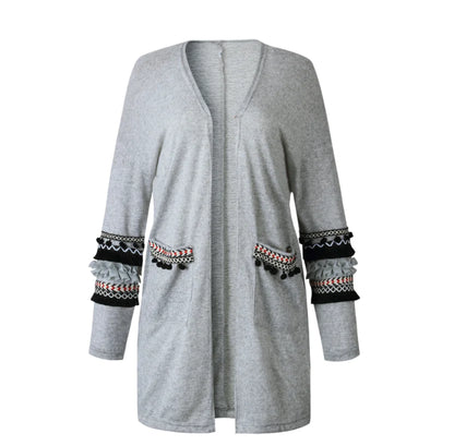 Fashionable Long Sleeve Cardigan Sweater Coat for Women