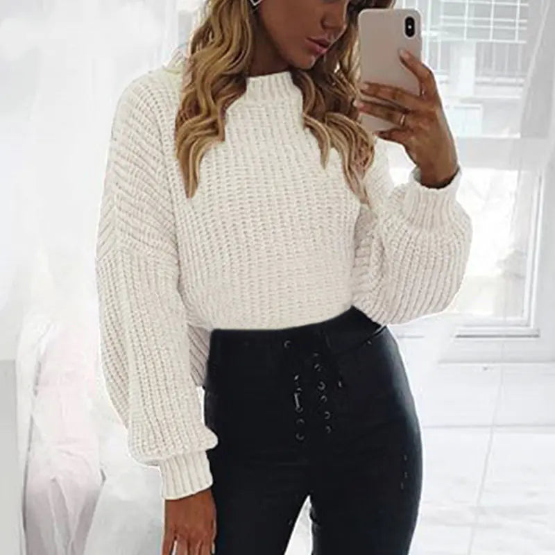 Fitted Casual Knit Sweater for Women