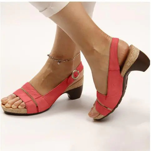 Women's Summer Thick Heel Platform Sandals - Trendy Attic Store01